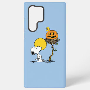 Coque Samsung Galaxy Snoopy et Woodstock nichés avec une citrouille Jac