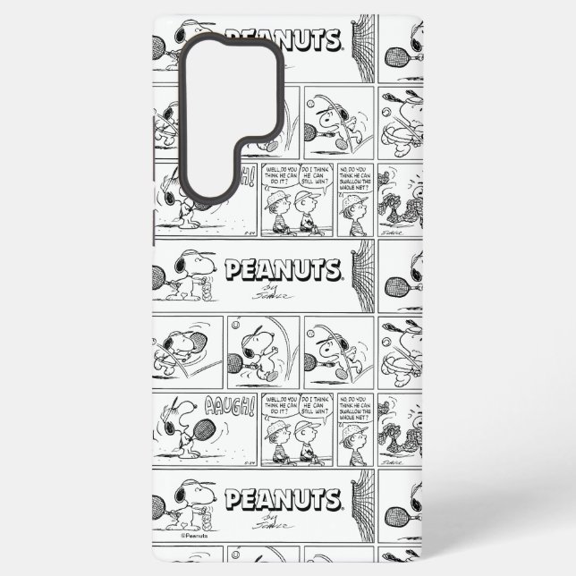 Coque Samsung Galaxy Snoopy Joue Au Tennis (Verso)