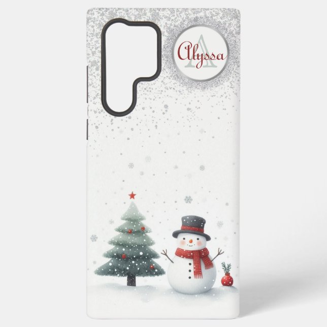 Coque Samsung Galaxy Snowman et À feuillage persistant (Verso)