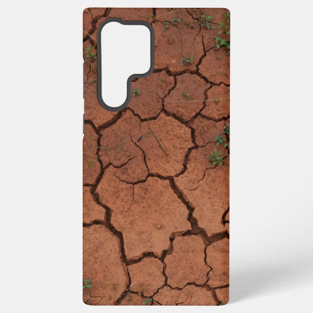 Coque Samsung Galaxy sol sec et fissuré (Verso)