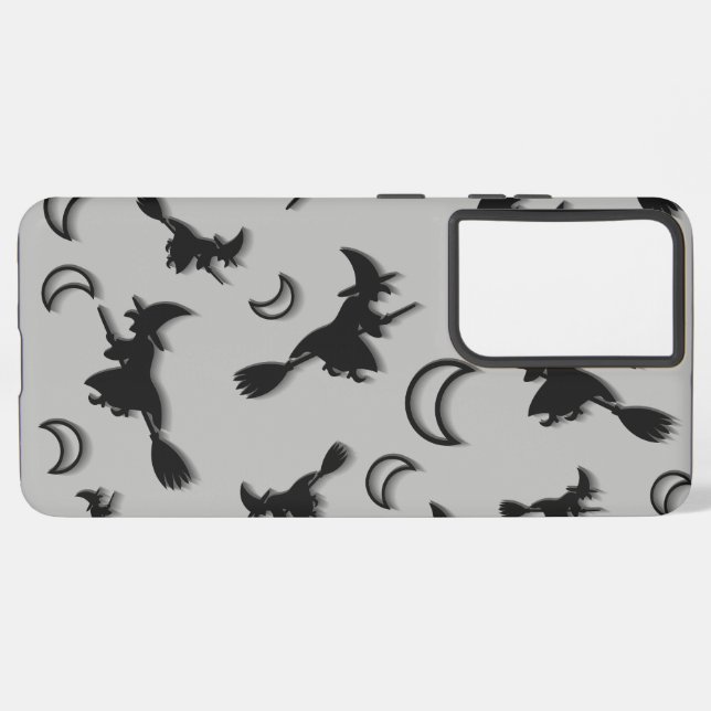 Coque Samsung Galaxy Sorcière volante entre la moitié de la lune à Hall (Verso Horizontal)