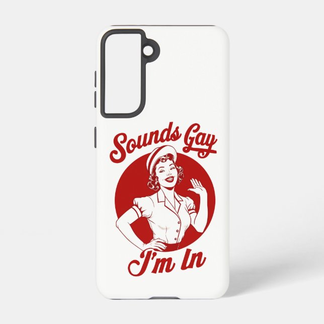 Coque Samsung Galaxy Sounds Gay I'm In Vintage Lesbian Cowgirl Howdy (Verso)