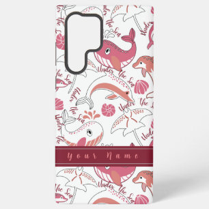 Coque Samsung Galaxy Sous le Motif Sea Cute Marine Animals Imprimer