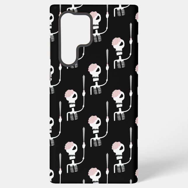 Coque Samsung Galaxy Squelette d'Halloween avec épée (Verso)