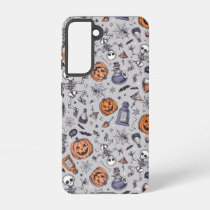 Coque Samsung Galaxy Squelette d'Halloween vintage et Motif de potions