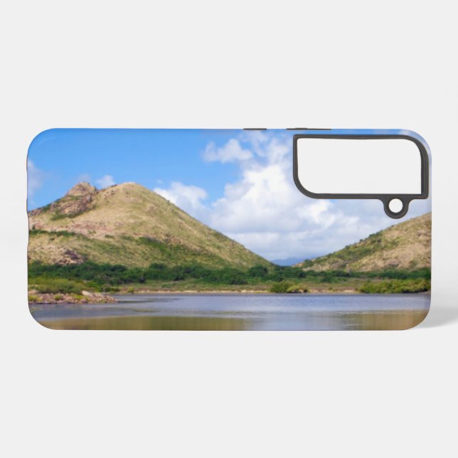 Coque Samsung Galaxy St kitts lac de la côte sud Téléphone Case (Verso Horizontal)