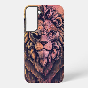 Coque Samsung Galaxy Steampunk Couleur Gradient Lion Rustique