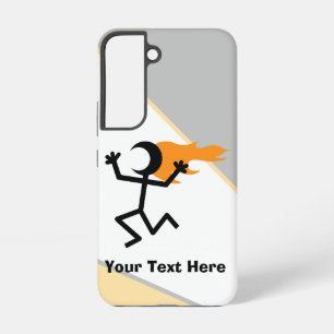 Coque Samsung Galaxy Stickman à tête flamboyante
