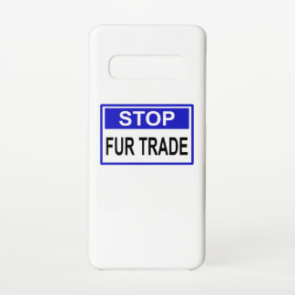 Coque Samsung Galaxy S10 Stop Fur Trade Panneau bleu