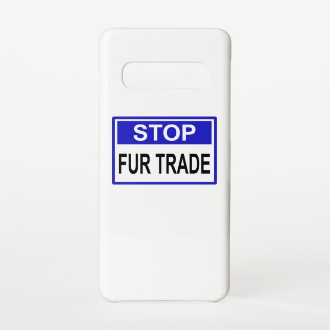 Coque Samsung Galaxy Stop Fur Trade Panneau bleu (Dos)