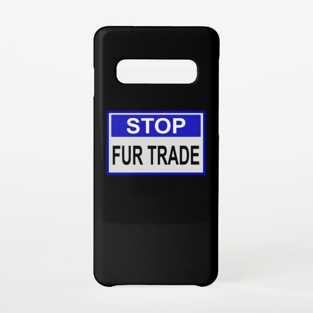 Coque Samsung Galaxy Stop Fur Trade Panneau bleu (Dos)