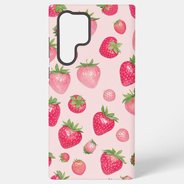 Coque Samsung Galaxy Strawberry Time Sweet Berry Pattern Phone Case (Verso)