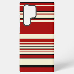 Coque Samsung Galaxy Stripes complexes - Rouge & Crème