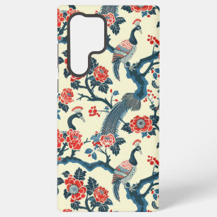 Coque Samsung Galaxy Style Japandi Paon Oriental Floral