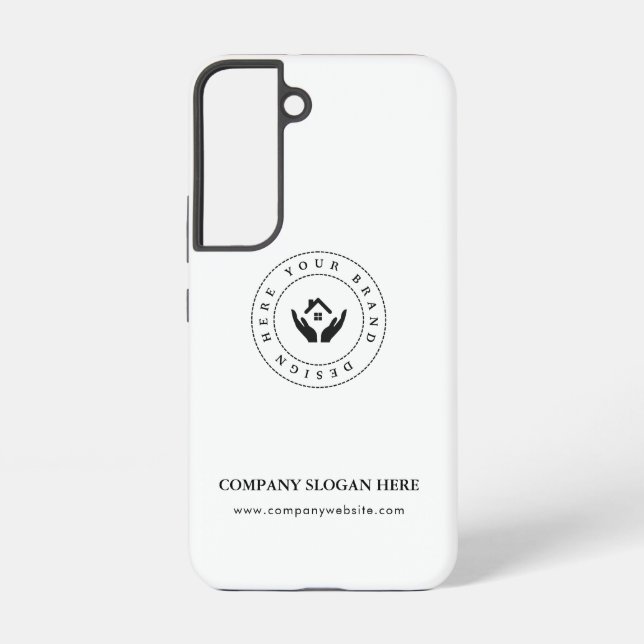 Coque Samsung Galaxy Style moderne, logo modifiable et texte (Verso)