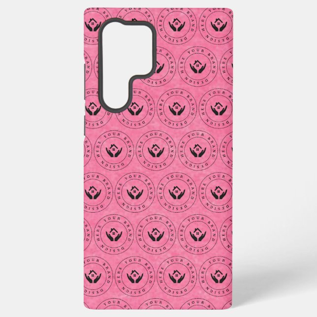Coque Samsung Galaxy Style moderne, logo modifiable et texte (Verso)