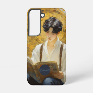 Coque Samsung Galaxy Style Vintage romantique Art de la lecture de garç