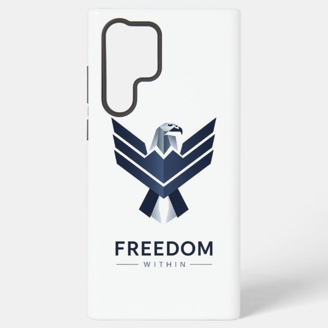 Coque Samsung Galaxy Stylized Blue Eagle "Freedom Within" (Verso)