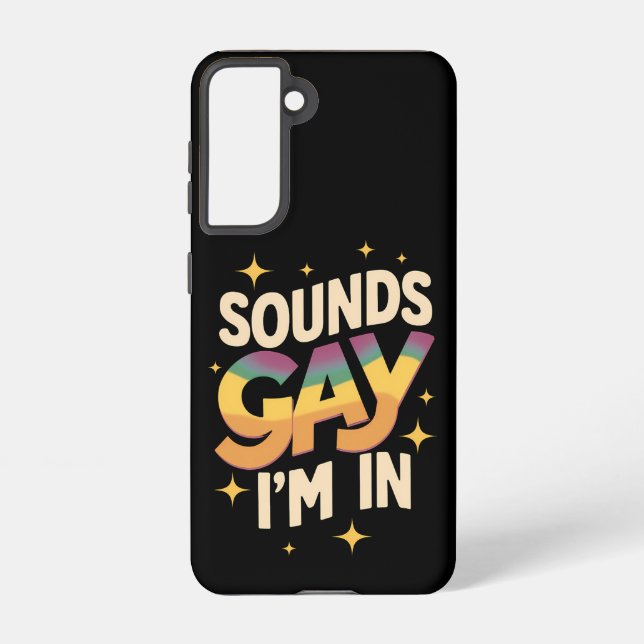 Coque Samsung Galaxy Super Sounds Gay I'm In LGBT Rainbow Pride (Verso)
