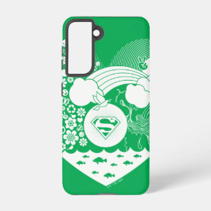 Coque Samsung Galaxy Supergirl Floral Peace Heart Graphisme