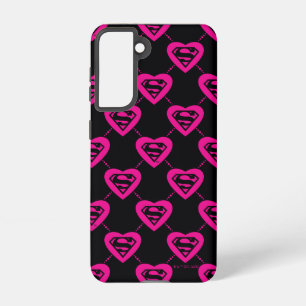 Coque Samsung Galaxy Supergirl Hearts Motif diagonal