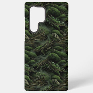 Coque Samsung Galaxy Swampcore Moss & Bones Dark Forest Pattern Phone C