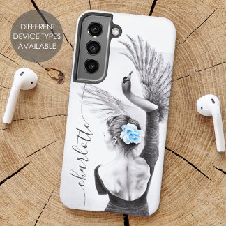 Coque Samsung Galaxy Swan Woman Dancing Ballet Élégant Surreal Art Nom