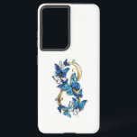 Coque Samsung Galaxy Symbol Infinity of Blue Morpho Butterflies<br><div class="desc">Symbol infinity of gold,  decorated with realistic blue butterflies morpho on a white background. Design with butterflies. Morpho. Design with blue butterflies morpho.</div>