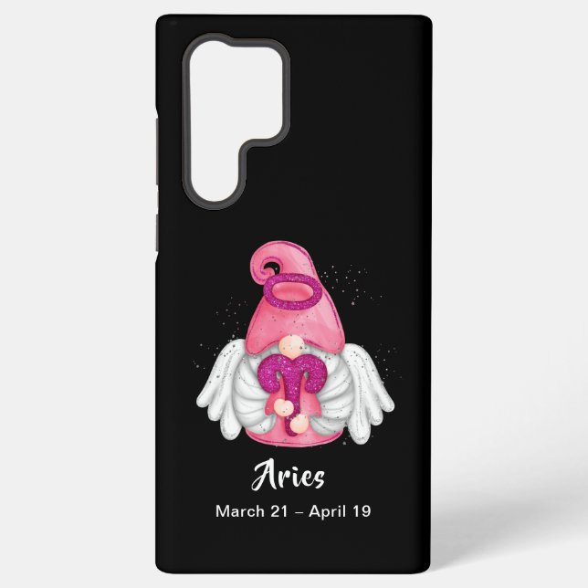 Coque Samsung Galaxy SYMBOLE D'Astrologie Gnome Aries Angel S21 Ultra (Verso)