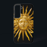 Coque Samsung Galaxy Symbole de Louis XIV le Roi Soleil<br><div class="desc">Symbole de Louis XIV le Roi Soleil (Roi Soleil) sur la porte d'or du Château de Versailles avec arrière - plan noir</div>