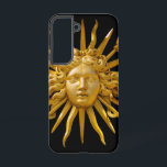 Coque Samsung Galaxy Symbole de Louis XIV le Roi Soleil<br><div class="desc">Symbole de Louis XIV le Roi Soleil (Roi Soleil) sur la porte d'or du Château de Versailles avec arrière - plan noir</div>