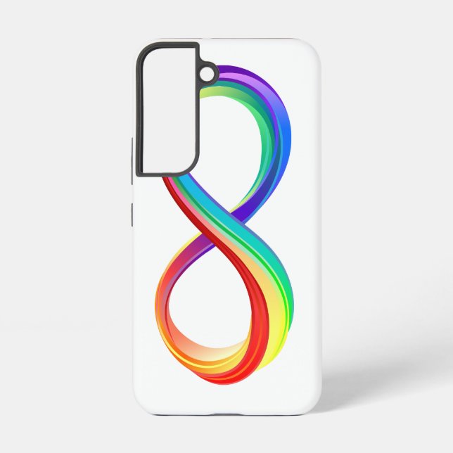 Coque Samsung Galaxy Symbole d'infinité arc-en-ciel stratifié (Verso)