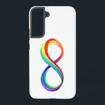 Coque Samsung Galaxy Symbole d'infinité arc-en-ciel stratifié<br><div class="desc">Symbole lumineux de l'infini à partir de couches plastiques de couleurs saturées rouge,  jaune,  vert,  turquoise,  bleu et violet sur l'arrière - plan blanc.</div>