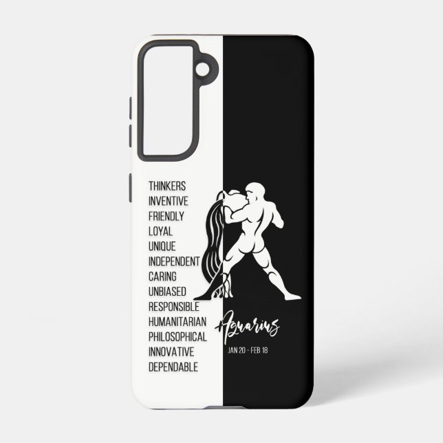 Coque Samsung Galaxy SYMBOLE Zodiaque Aquarius (Verso)
