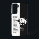 Coque Samsung Galaxy SYMBOLE Zodiaque Taurus<br><div class="desc">Élégant boîtier en zodiaque noir et blanc.</div>