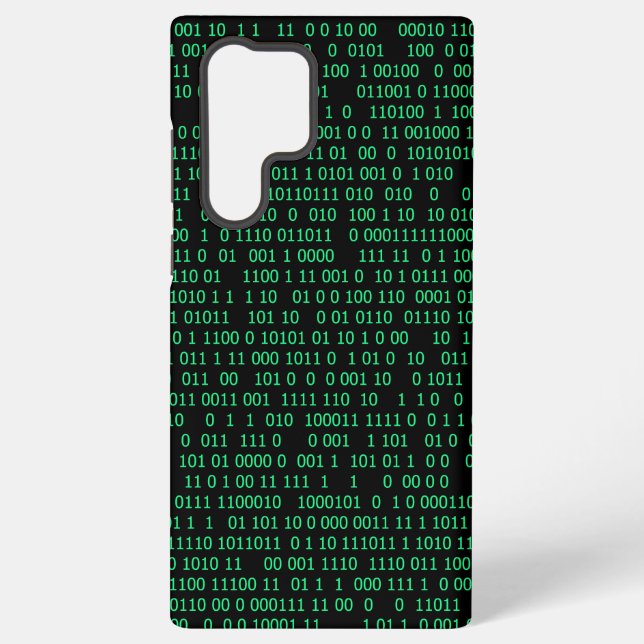 Coque Samsung Galaxy Système numérique binaire vert (Verso)