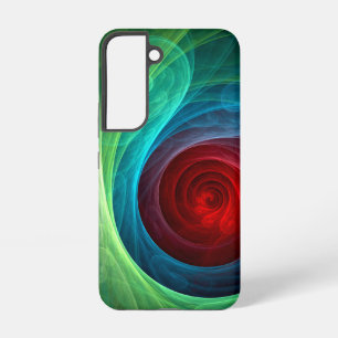 Coque Samsung Galaxy Tempête rouge florale moderne motif de couleur d'a