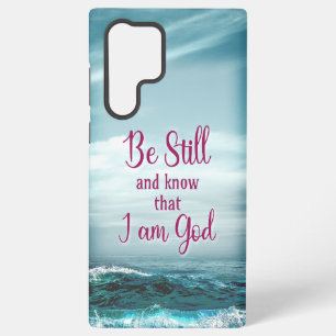 Coque Samsung Galaxy Tenez-vous tranquilles et sachez que je suis Dieu