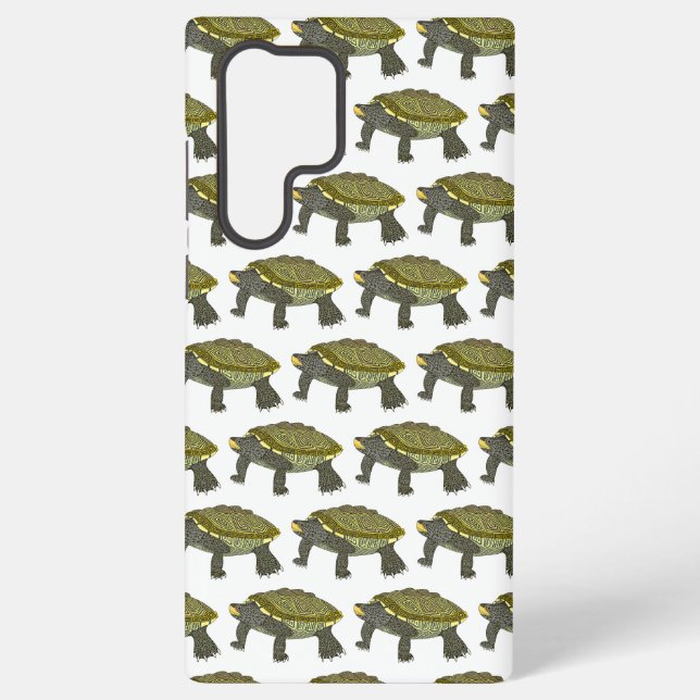 Coque Samsung Galaxy Terrapin (motif blanc) - Boîtier Samsung (Verso)