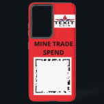 Coque Samsung Galaxy "TeXit Coin Samsung Red QR Code avec logo<br><div class="desc">Boîtier téléphonique TeXit Coin Rouge Samsung Galaxy S21 avec code QR et logo de pièce texite</div>