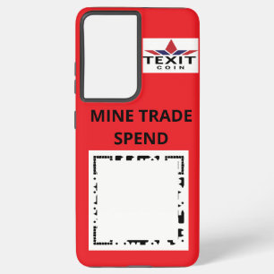 Coque Samsung Galaxy "TeXit Coin Samsung Red QR Code avec logo