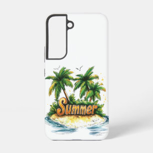Coque Samsung Galaxy Texte d'été - Île d'été tropicale