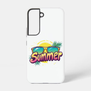 Coque Samsung Galaxy Texte d'été - Lunettes de soleil d'été colorées