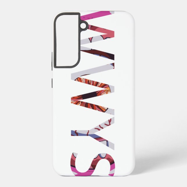 Coque Samsung Galaxy Texte vertical sur 1 ligne WWYS (Verso)