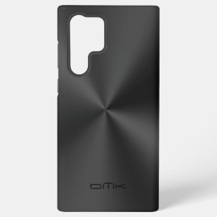 Coque Samsung Galaxy Texture métallique noir aspect acier inoxydable