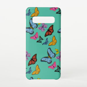 Coque Samsung Galaxy S10 Texture motif papillon
