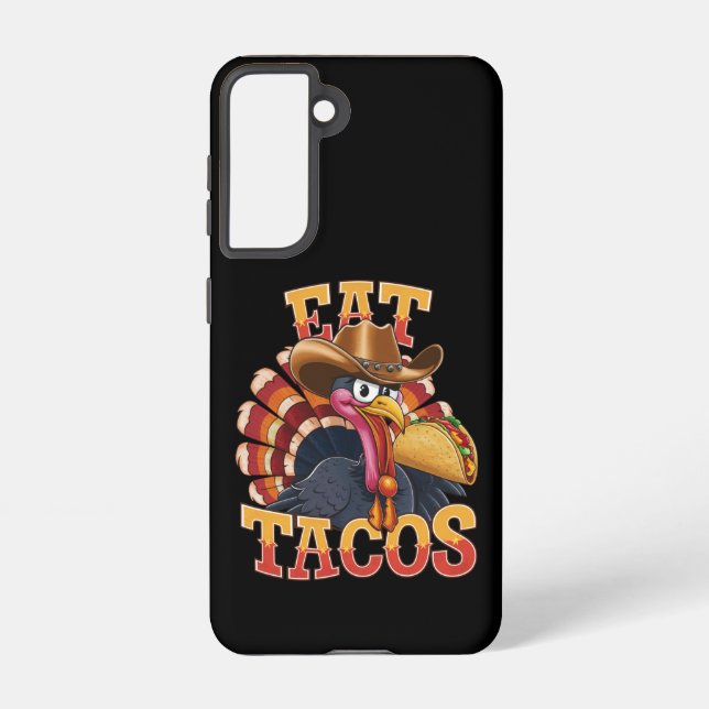 Coque Samsung Galaxy Thanksgiving Turquie Mange Tacos Drôle Mexicain (Verso)