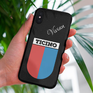 Coque Samsung Galaxy Ticino, Suisse Armoiries Noir Paillettes