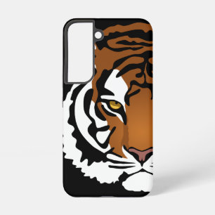 Coque Samsung Galaxy Tigre, chat sauvage sur noir