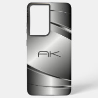 Tons Gris Acier Inoxydable Metalli Look- Monogramm